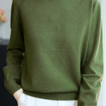 Casual Versatile Solid-Color Rhinestone Sweater - liwisi