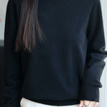 Casual Versatile Solid-Color Rhinestone Sweater - liwisi