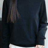 Casual Versatile Solid-Color Rhinestone Sweater - liwisi