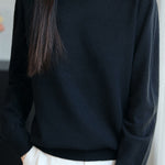 Casual Versatile Solid-Color Rhinestone Sweater - liwisi