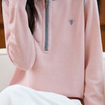 Casual Versatile Color-Block Zipper Pullover Sweater - liwisi