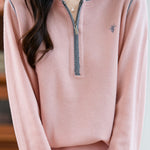 Casual Versatile Color-Block Zipper Pullover Sweater - liwisi