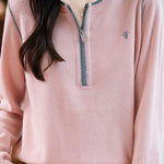 Casual Versatile Color-Block Zipper Pullover Sweater - liwisi
