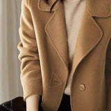 Casual Commuter Lapel Long-Sleeve Short Woolen Coat