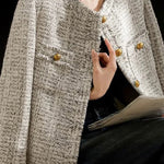 Elegant Temperament Retro Tweed Short Long-Sleeve Coat - liwisi