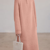 Casual Versatile Solid-Color Raglan Sleeve Knitted Dress