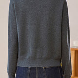 Casual Versatile Color-Block Fake Two-Piece Knitted Cardigan