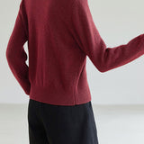 Casual Solid-Color V-Neck Bow-Knot Knitted Top