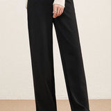 Casual Versatile Solid-Color Straight-Leg Pants