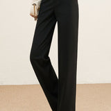 Casual Versatile Solid-Color Straight-Leg Pants