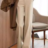 Casual Versatile Solid-Color Straight-Leg Pants