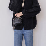 Casual V-Neck Knitted Cardigan