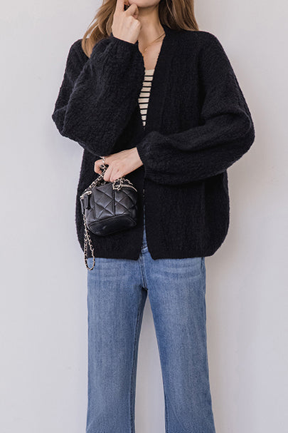 Casual V-Neck Knitted Cardigan - liwisi