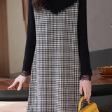 Exquisite Elegant Long-Sleeve Knitted Dress