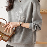 Casual Minimalist Crew Neck Sweatshirt