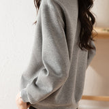 Casual Minimalist Crew Neck Sweatshirt