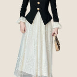 Exquisite Elegant Fake Two-Piece Paneled Dress