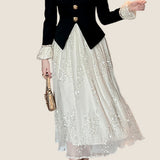 Exquisite Elegant Fake Two-Piece Paneled Dress