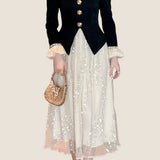 Exquisite Elegant Fake Two-Piece Paneled Dress