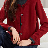 Casual Versatile Color-Block Half-High Neck Fake Two-Piece Sweater