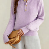 Casual Minimalist Hooded Long-Sleeve Knitted Top & Sweatpants 2-Piece Set