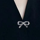 Elegant Temperament Pearl Bowknot Luminous Brooch Pin