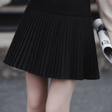 Exquisite Elegant High-Waist Fine Pleated Mini Skirt