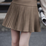 Exquisite Elegant High-Waist Fine Pleated Mini Skirt