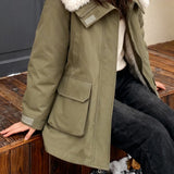 Casual Versatile Sherpa Lapel Cotton-Padded Coat