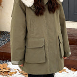 Casual Versatile Sherpa Lapel Cotton-Padded Coat