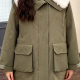 Casual Versatile Sherpa Lapel Cotton-Padded Coat