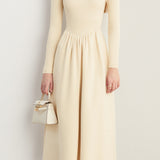 Casual Versatile Solid-Color Patchwork Dress