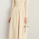 Casual Versatile Solid-Color Patchwork Dress