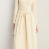 Casual Versatile Solid-Color Patchwork Dress