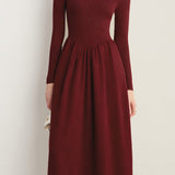 Casual Versatile Solid-Color Patchwork Dress