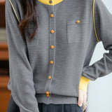 Casual Versatile Long-Sleeve Knitted Cardigan
