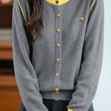 Casual Versatile Long-Sleeve Knitted Cardigan