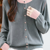 Casual Versatile Long-Sleeve Knitted Cardigan