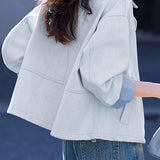 Casual Versatile Lapel Color-Block Jacket Coat