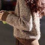 Casual Temperament V-Neck Color-Block Sweater - liwisi