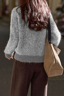 Casual Temperament V-Neck Color-Block Sweater - liwisi