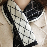 Casual Versatile Argyle Color-Block Scarf