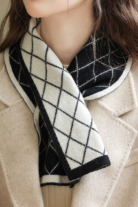 Casual Versatile Argyle Color-Block Scarf