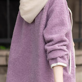 Casual Versatile Hooded Faux Shearling Jacket