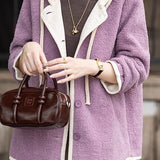 Casual Versatile Hooded Faux Shearling Jacket