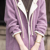 Casual Versatile Hooded Faux Shearling Jacket