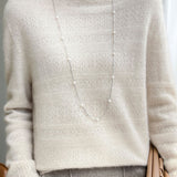 Casual Minimalist Turtleneck Pullover Long-Sleeve Knitted Base Layer