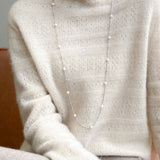 Casual Minimalist Turtleneck Pullover Long-Sleeve Knitted Base Layer