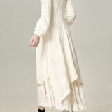 Casual White Knitted Dress