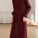 Exquisite Beaded Knitted Two-Piece Dress